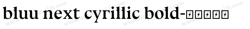 bluu next cyrillic bold字体转换